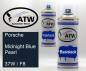 Preview: Porsche, Midnight Blue Pearl, 37W / F8: 400ml Sprühdose + 400ml Klarlack - Set, von ATW Autoteile West.
